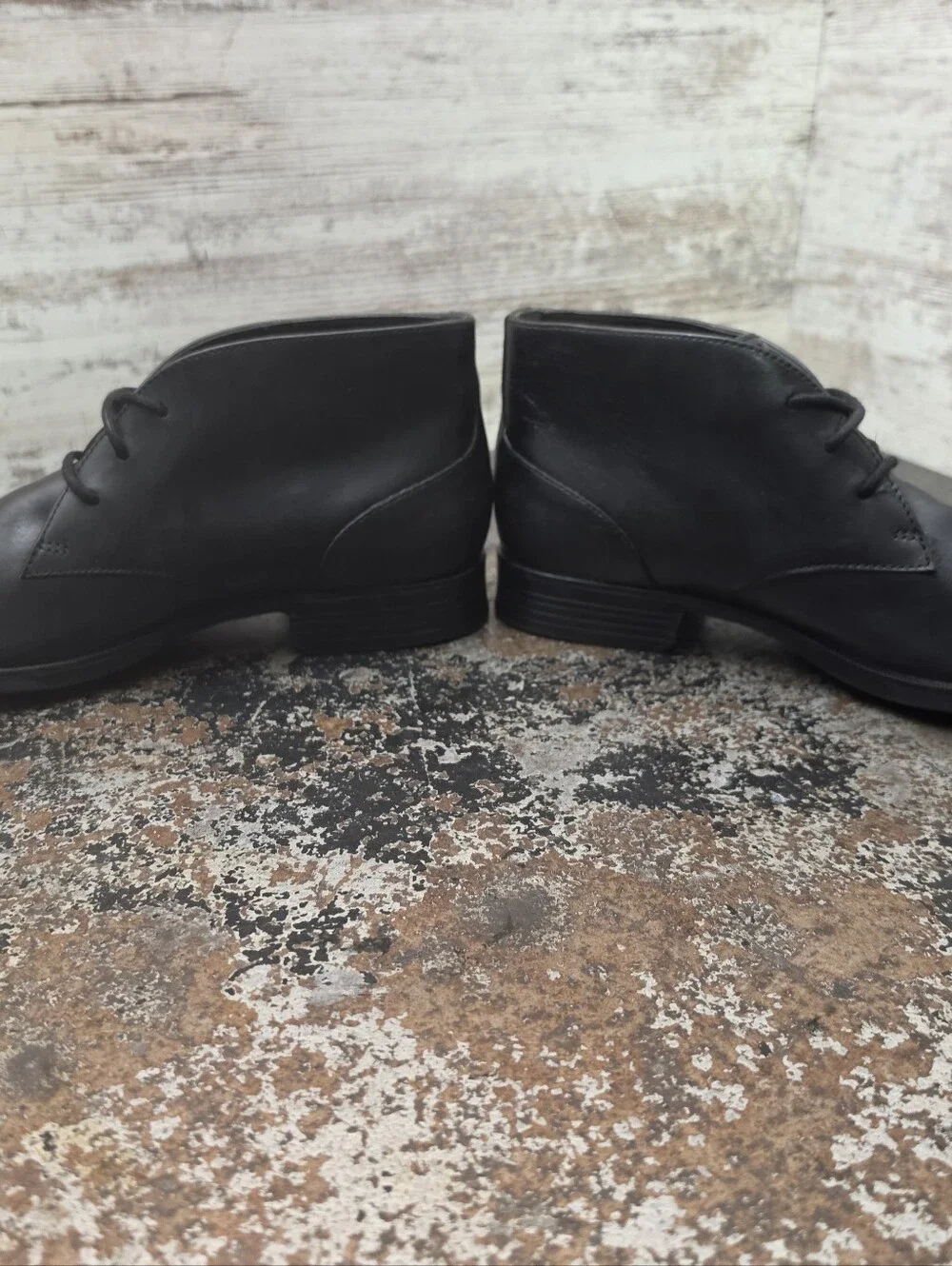 Mens Cole Haan Ankle Boots Sz 7.5 Used Black Leather C13151